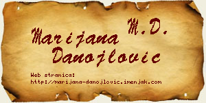 Marijana Danojlović vizit kartica
